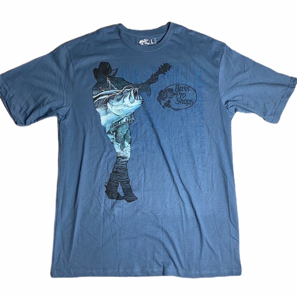 Bass Pro Shops Vintage Blue Graphic Tee
